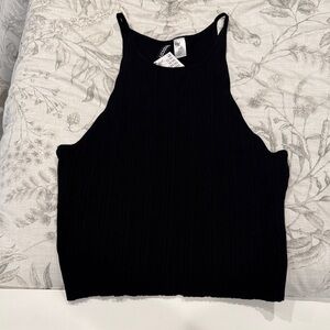 H&M black knit tank